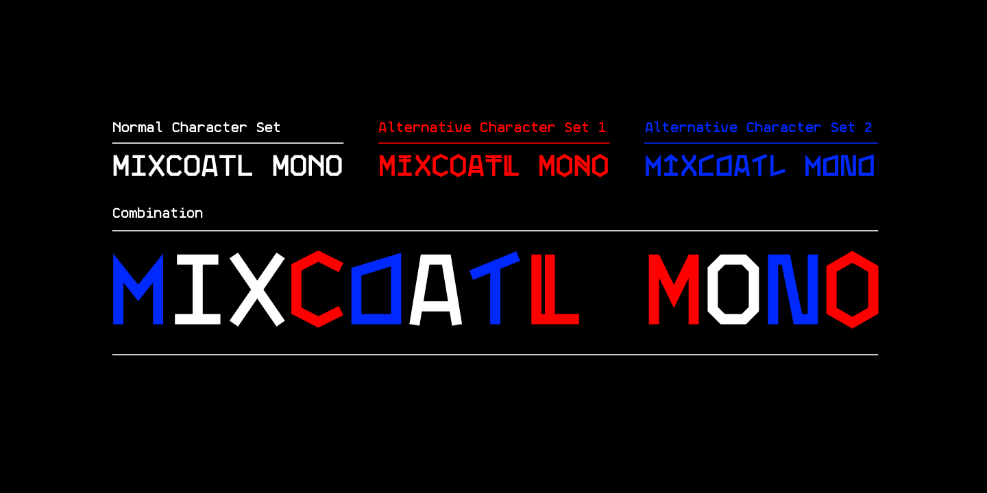 Ejemplo de fuente Mixcoatl Mono #3